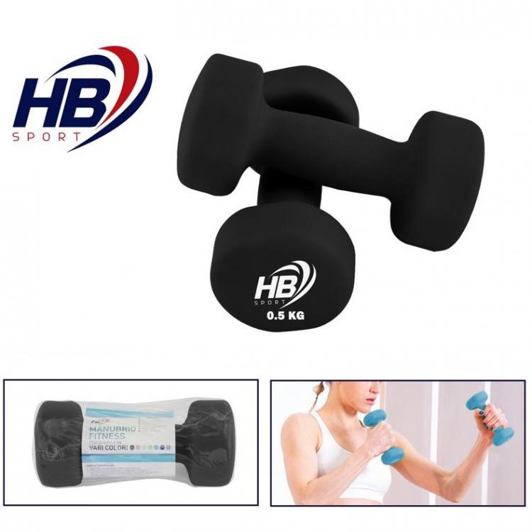 Manubrio Neoprene Bilanciere Manubri Pesi Aerobica Palestra Bodybuilding | 0,5Kg