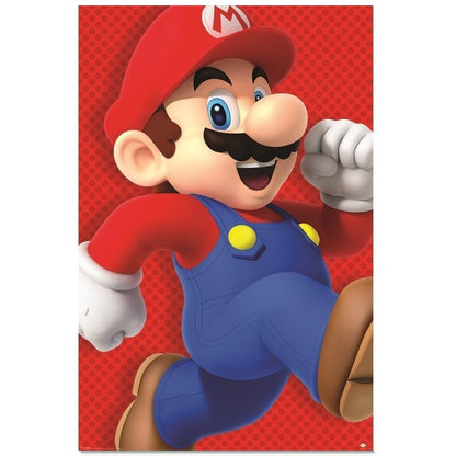 Maxi Poster Super Mario Bros (Run) 91x61 cm Incorniciabile Animation da Cameretta Bambini Nerd Gamers Figura Nintendo