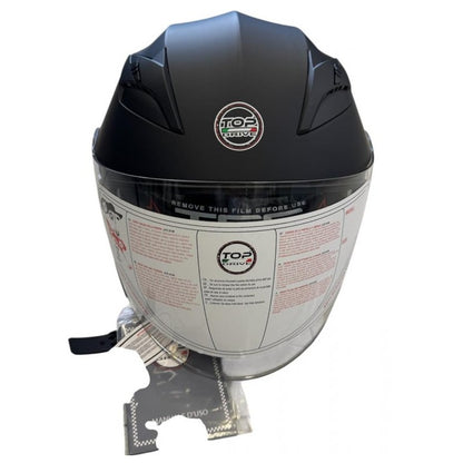 Casco Jet (Max) Moto Scooter Omologato Doppia Visiera Removibile (Nero Matt S)