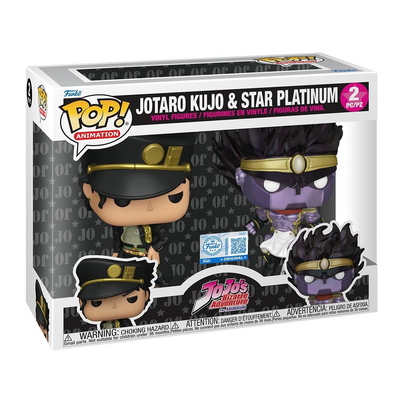 Funko Pop ! Animation - Jojo'S Bizarre Adventure - Jotaro Kujo & Star Platinum 2 Pack Figure 9cm
