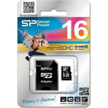 Silicon Power Microsdhc Card 16 Gb Micro Sd Memoria/Adattatore Sp V10 Classe 10
