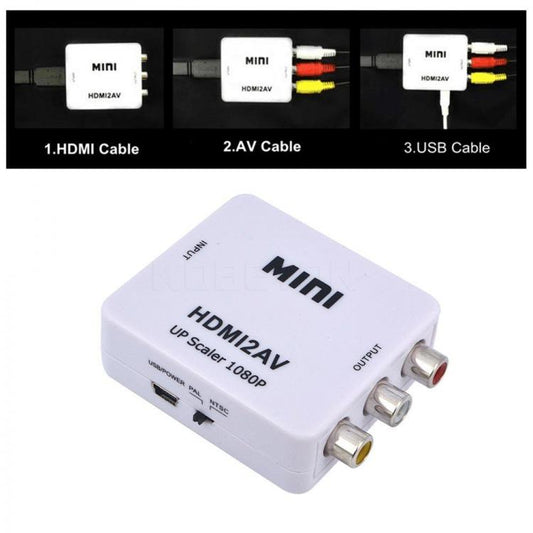 ADATTATORE CONVERTITORE VIDEO da HDMI a AV RCA INTERFACCIA HDMI2AV TV DVD