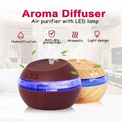 Mini Umidificatore Aromaterapia Led Oli Ultrasuoni Depuratore Profumi Diffusore