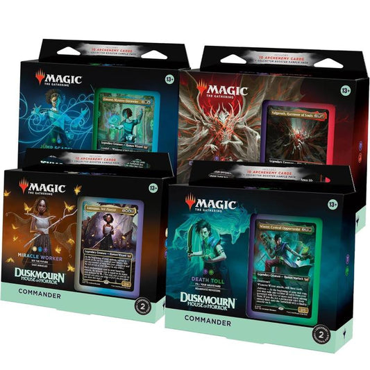 Magic The Gathering: Duskmourn House Of Horror - Com Deck (Set Completo 4Pz) Eng