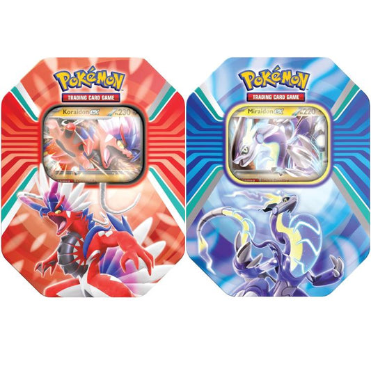 Pokemon Tin: Leggende Di Paldea (Koraidon) Box Tcg Gioco Carte Trading Card Game