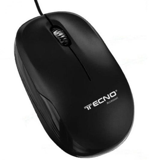 Tecno Mouse Ottico Usb Ambidestro 1200Dpi Cavo 120Cm Nero Retail Tc-14 Nero