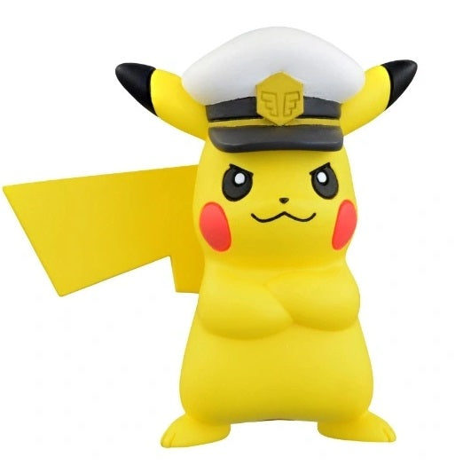 Takara Tomy: Pokèmon Moncolle - Monster Collection MS-12 (Captain Pikachu) Small Figure da Collezione 4 cm