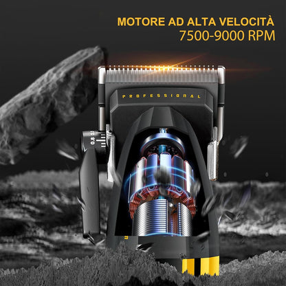 Vgr V-285 Muscular Rasoio Tagliacapelli Professionale 9000 RPM Display LED USB