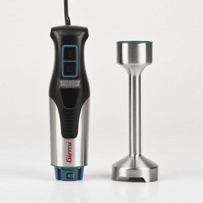 Girmi Mixer Immersione Acciaio Con Ciotola Mx38 4 Lame Frullatore Minipimer 800W