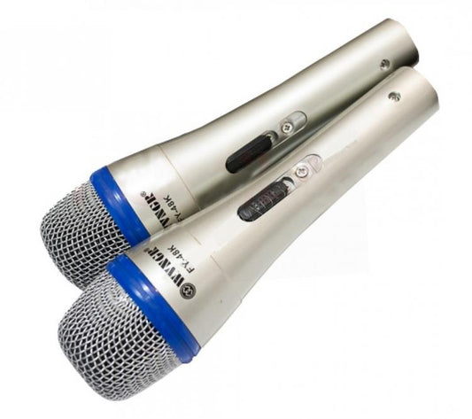 COPPIA DI MICROFONI 2 MICROFONO PROFESSIONALE UNIDIREZIONALE CON CAVO 3MT FILO