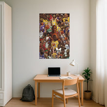 Maxi Poster Sport: NBA Basketball (Superstars) Basket da Parete Incorniciabile 91x61 cm Carta Lucida Licenza Ufficiale