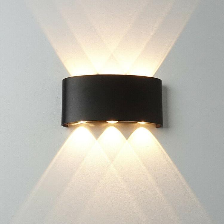 APPLIQUE A PARETE LED NERO 18W LUCE CALDA 3000K INT/ESTERNO UP&DOWN IMPERMEABILE