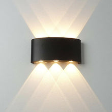 APPLIQUE A PARETE LED NERO 18W LUCE CALDA 3000K INT/ESTERNO UP&DOWN IMPERMEABILE