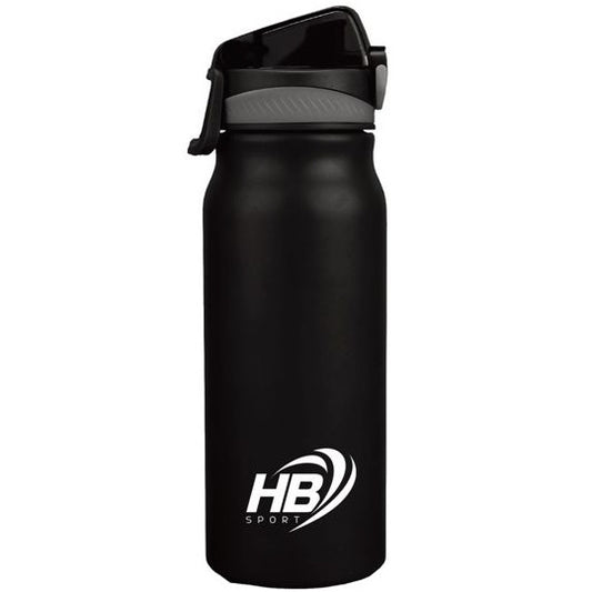 BORRACCIA TERMICA ACCIAIO INOX 500ml BOTTIGLIA THERMOS CON PIPETTA 12-24h NERA