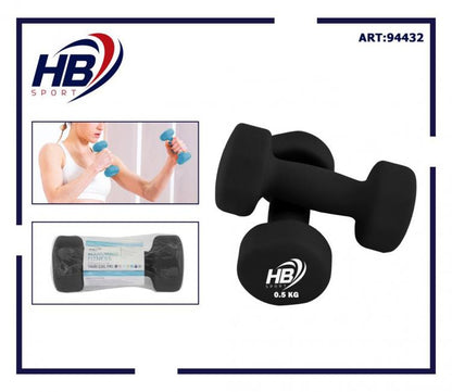 Manubrio Neoprene Bilanciere Manubri Pesi Aerobica Palestra Bodybuilding | 0,5Kg