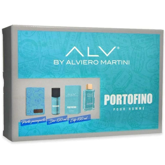 Alviero Martini Cofanetto Portofino Eau de parfum 100ml+Deo150ml+Portapassaporto