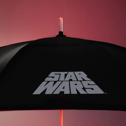 Star Wars Ombrello Premium Manuale con Luci Led Rosso Spada Laser (Darth Vader)