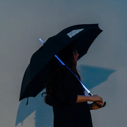 Star Wars Ombrello Premium Manuale con Luci Led Blu Spada Laser (Luke Skywalker)