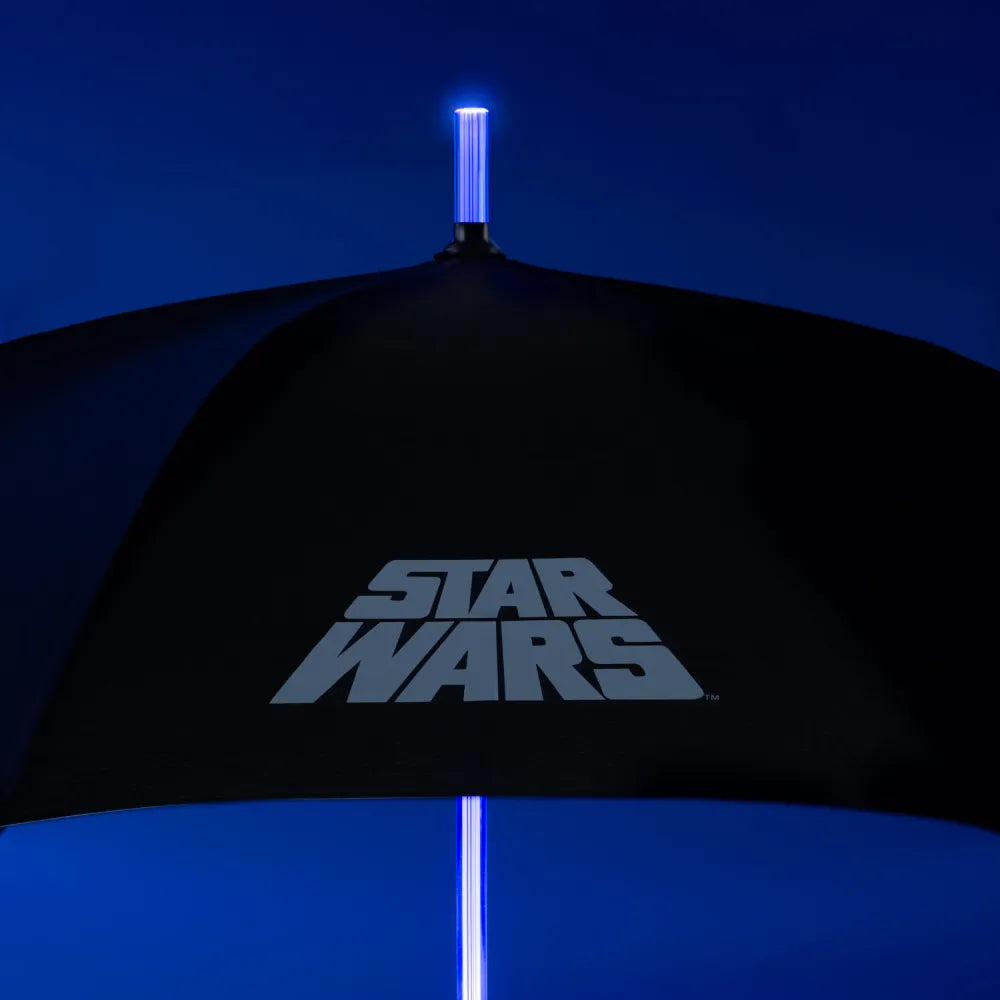 Star Wars Ombrello Premium Manuale con Luci Led Blu Spada Laser (Luke Skywalker)