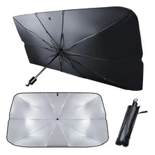 Parasole per Auto Parabrezza Anteriore ad Ombrello Portatile Pieghevole 140X78Cm