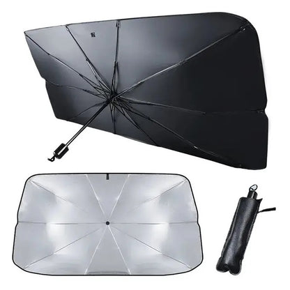 Parasole Per Auto Parabrezza Anteriore Ad Ombrello Portatile Pieghevole 140X78Cm
