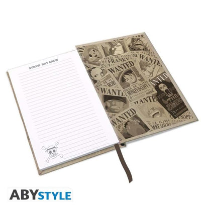 One Piece Taccuino A5 Wanted Monkey D.Luffy Abystyle Collezione Notebook Op