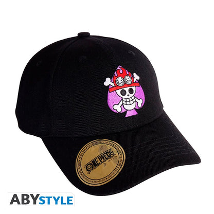 ABYSTYLE - ONE PIECE Cap Ace's Skull - Berretto Cappello con Visiera Curva Stile Baseball Cap