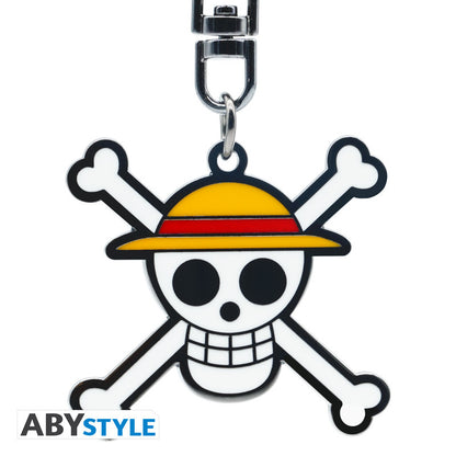 Abystyle Portachiavi One Piece Skull Monkey D.Luffy - Keychain Metallo OP