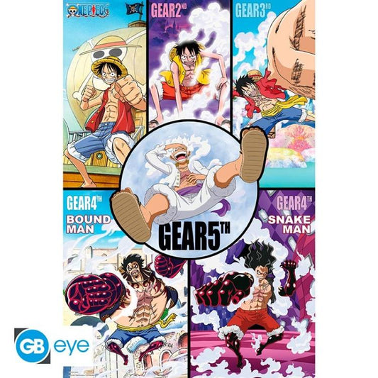 ABYSTYLE (ONE PIECE) MAXY POSTER: "GEAR HISTORY" MONKEY D.LUFFY (91,5X61) GB EYE