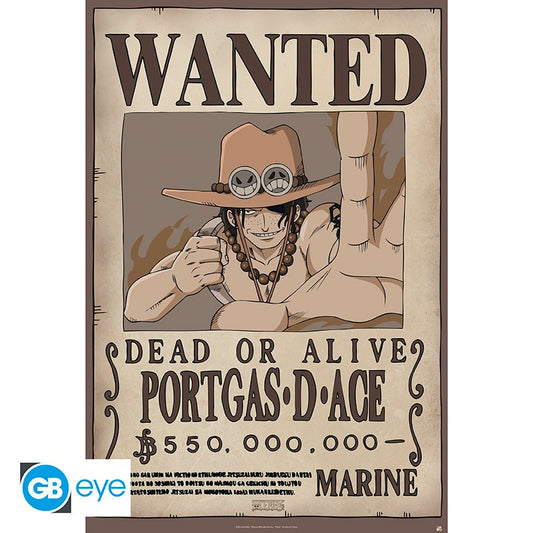 Abystyle (One Piece) Maxy Poster: "Wanted: Ace (91,5x61) Anime Gb Eye