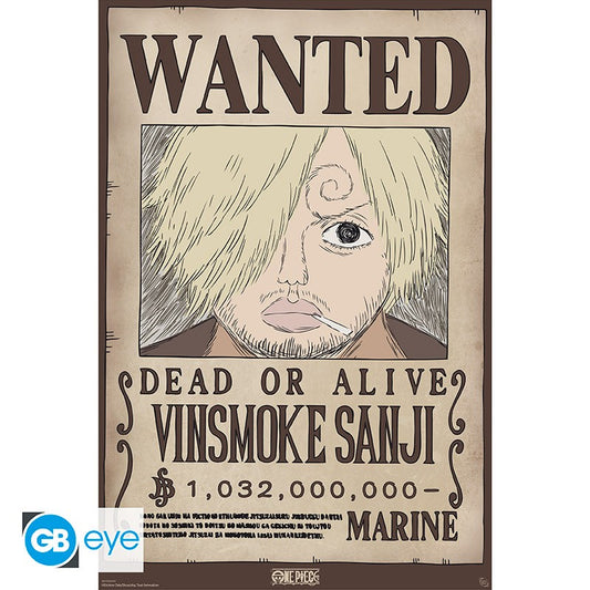 Abystyle (One Piece) Maxy Poster: "Wanted: Sanji Wano (91,5x61) Anime Gb Eye