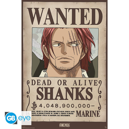 Abystyle (One Piece) Maxy Poster: "Wanted: Shanks Wano" (91,5x61) Anime Gb Eye