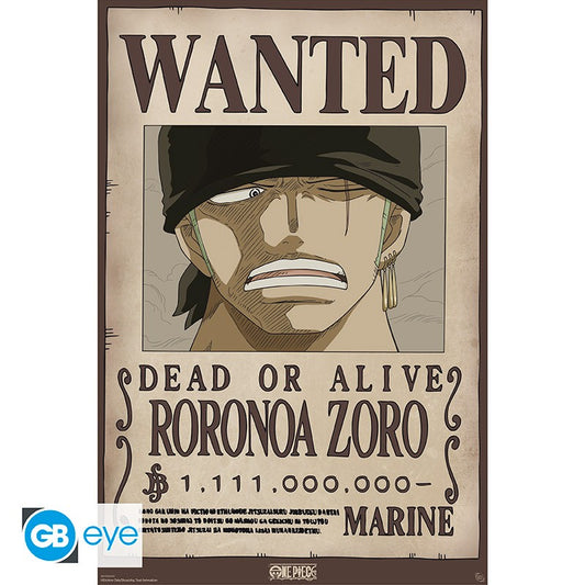 Abystyle (One Piece) Maxy Poster: "Wanted: Zoro Wano (91,5x61) Anime Gb Eye