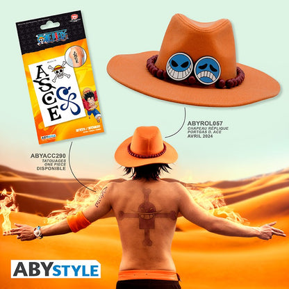 One Piece Abystyle Hat Portgas D. Ace Replica Cappello Cosplay Pirati