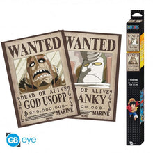 ABYSTYLE (ONE PIECE) SET 2 CHIBI POSTER: "WANTED USOPP/FRANKY" (52X38) "GB EYE"