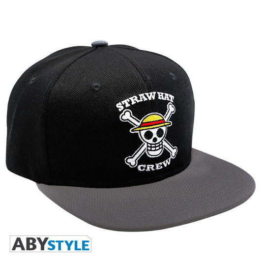 ABYSTYLE - ONE PIECE Snapback Cap Skull Crew - Berretto Cappello con Visiera Dritta Stile Basket Cap