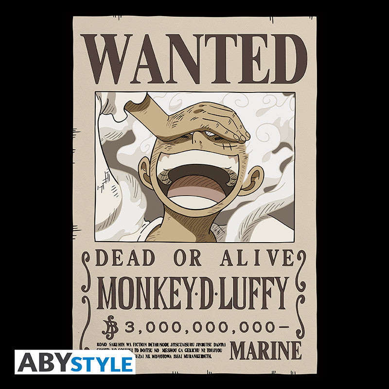 ABYstyle - T-Shirt One Piece - Maglietta One Piece (Wanted Luffy) - Maglia (Tg. XL)