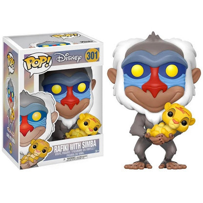 Funko Pop ! Disney  Il Re Leone - (301) Rafiki W / Simba Figure Lion King Vinyl