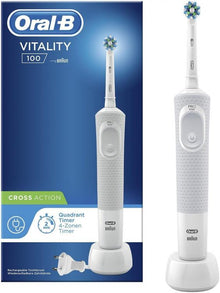 Oral-B Vitality 100 Crossaction Spazzolino Elettrico Ricaricabile Denti Bianchi
