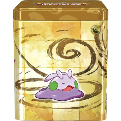 Pokemon Stacking Tin 2024 Tcg Gcc Scatola Impilabile Metallo Gioco Card Oro It