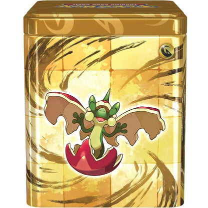 Pokemon Stacking Tin 2024 Tcg Gcc Scatola Impilabile Metallo Gioco Card Oro Eng