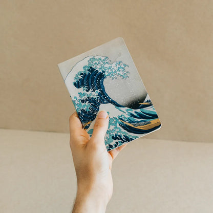 Hokusai (La grande onda) Set 3 Quaderni A6 per Appunti: Bullet Journal Puntinato, a Righe e a Pagine Bianche con Copertina Flessibile, 64 Pagine ciascuno (Preoreder)
