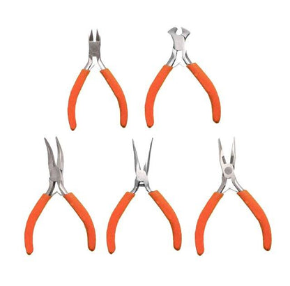 Set 5 Pinze Di Precisione Tronchesina Molle Pinzette Per Meccanica Elettronica