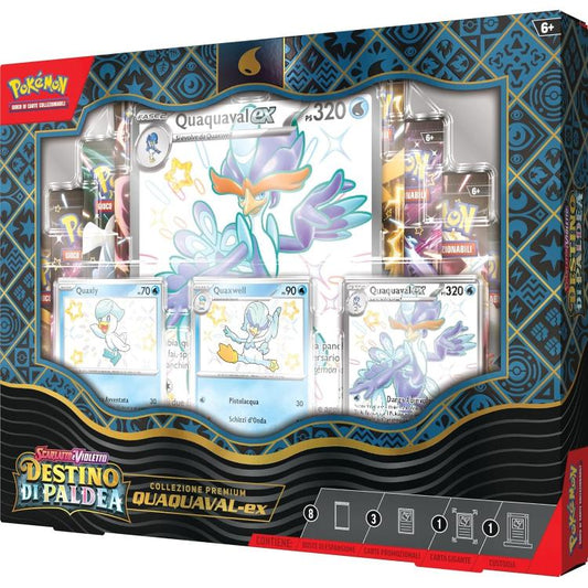 Pokemon Collezione Premium Scarlatto E Violetto Destino Di Paldea Quaquaval-Ex
