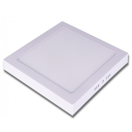 Plafoniera Esterno A Led Faretto Faro Pannello Quadrato | 18W Luce Calda 3000K