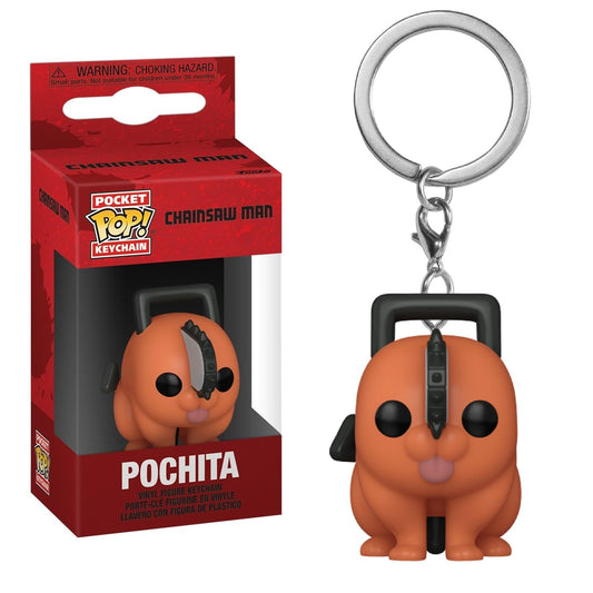Funko Pop! Pocket Keychain: Chainsaw Man (Pochita) Mini Figure, Portachiavi da Collezione, 4cm