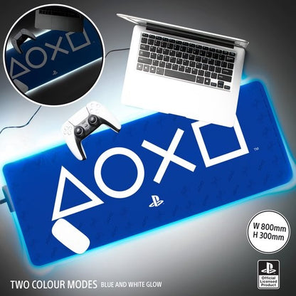 Paladone Desk Mat Light Up Playstation 5 Tappetino Xxl Illuminato Gaming Led Pc