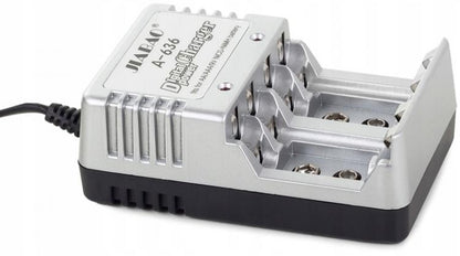 CARICA BATTERIE RICARICABILI CARICATORE 220 VOLT PER PILE AA-AAA 9V AC 220V CASA