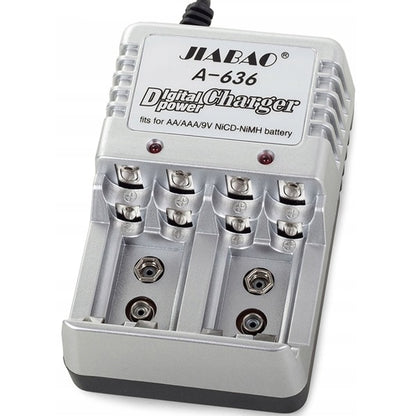 CARICA BATTERIE RICARICABILI CARICATORE 220 VOLT PER PILE AA-AAA 9V AC 220V CASA