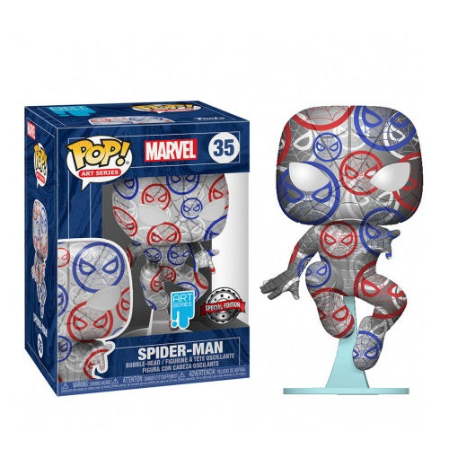 Funko Pop Art Series Marvel 35 Spiderman Special Edition Custodia Rigida Gitd